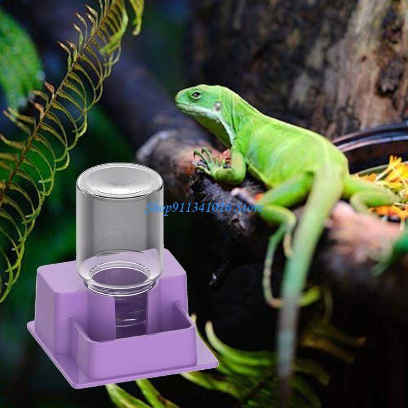 Water Dish Reptile - Multifunctional Reptiles Drinking Bowl Auto Refill