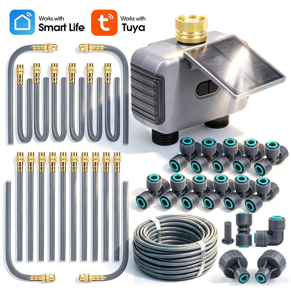 Timer Dual Outlet - 10-30M Tuya Dual Outlet Solar WiFi