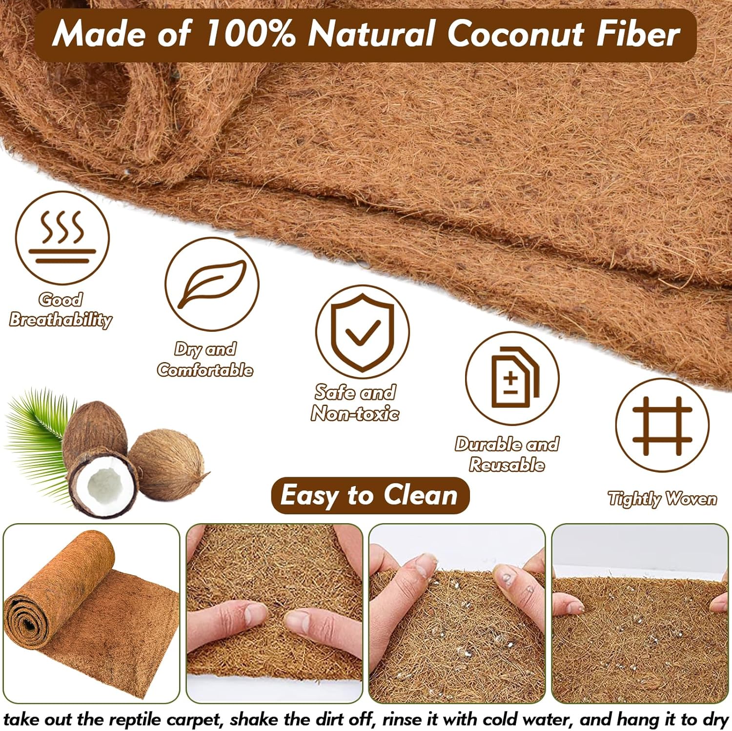 3 Rolls Reptile Carpet, 24x48i - Substrate Coconut Fiber review and price