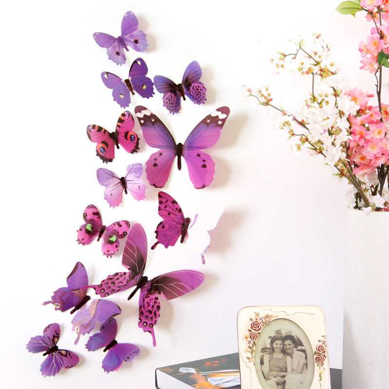 12Pcs 3D Butterfly Wall Sticke - Pvc Panel Background review and price