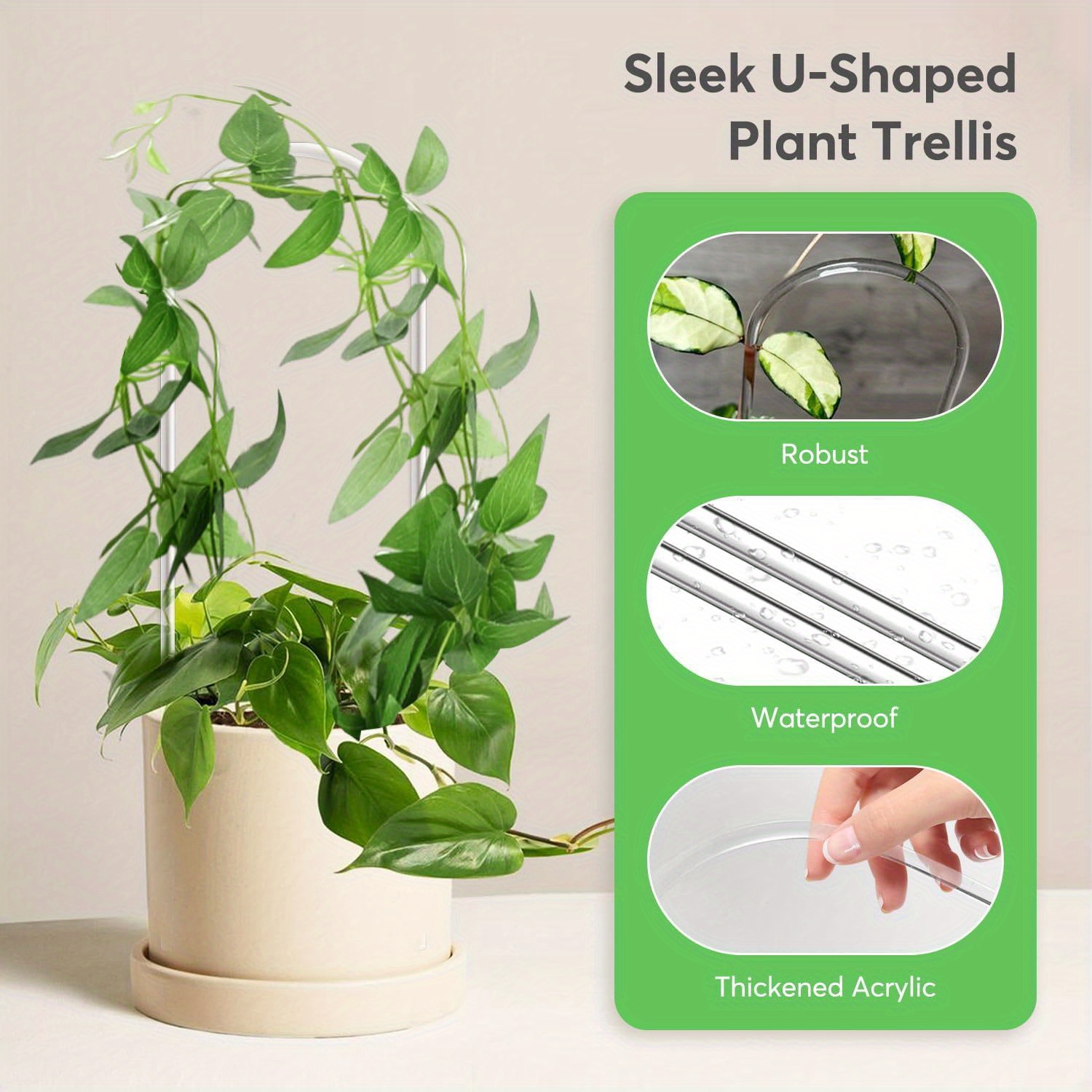 3pc u-shaped acrylic plant cli - Vine Climbing Plastic review and price