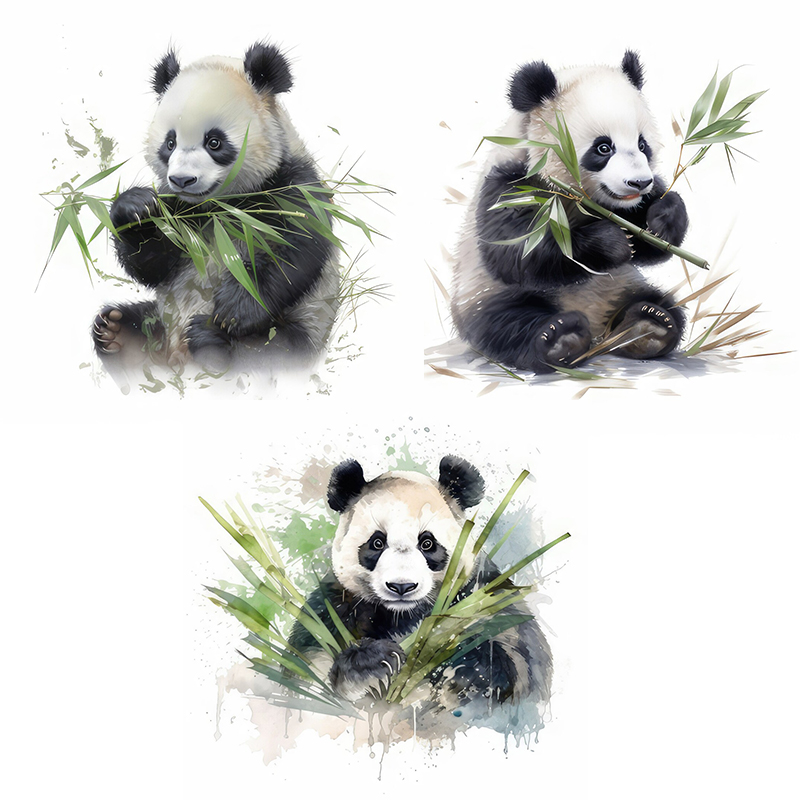 C76# Watercolor panda wall sti - Pvc Panel Background review and price