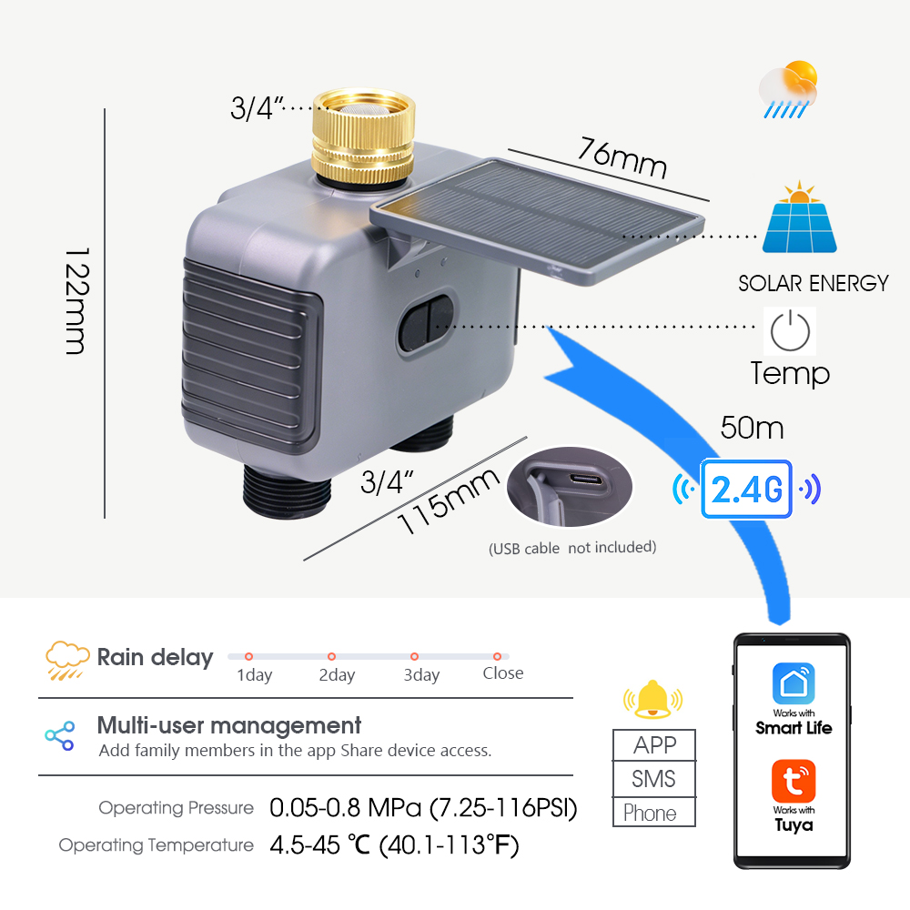 10-30M Tuya Dual Outlet Solar  - Timer Dual Outlet review and price